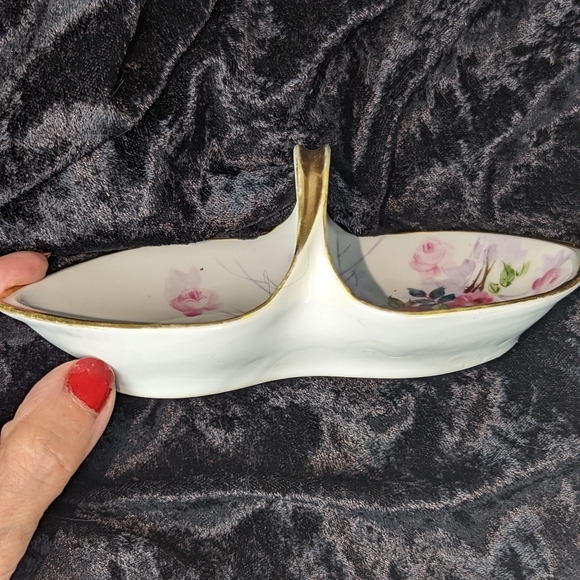 Antique Noritake Morimura Nippon Hand Painted Dish With Gold Gilt Handle - Picture 5 of 10